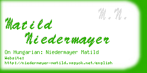 matild niedermayer business card